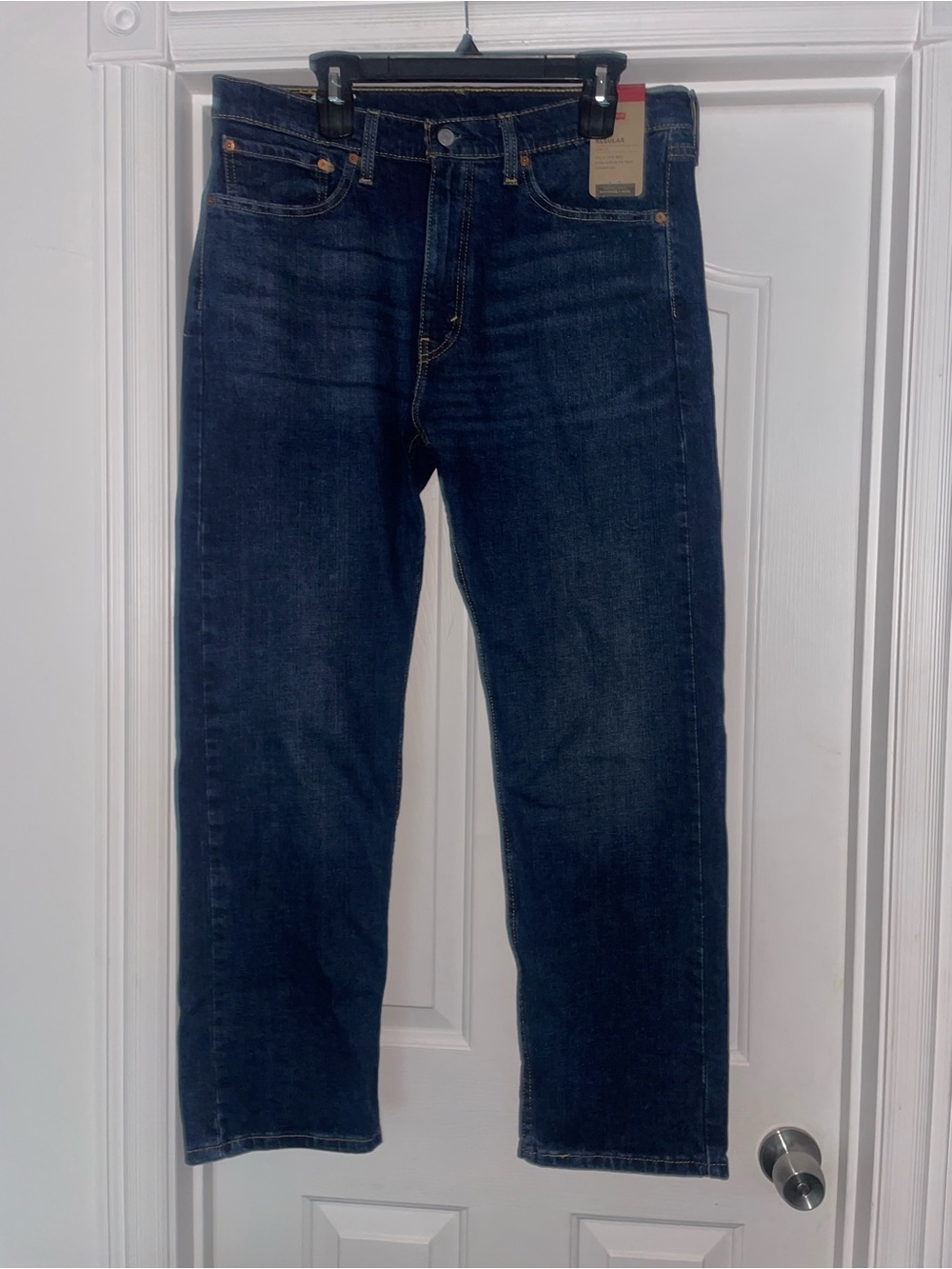 Levis 505 Mens Jeans Regular Fit Straight Leg Jeans #505-2540 Dark Sz 36x30 NWT